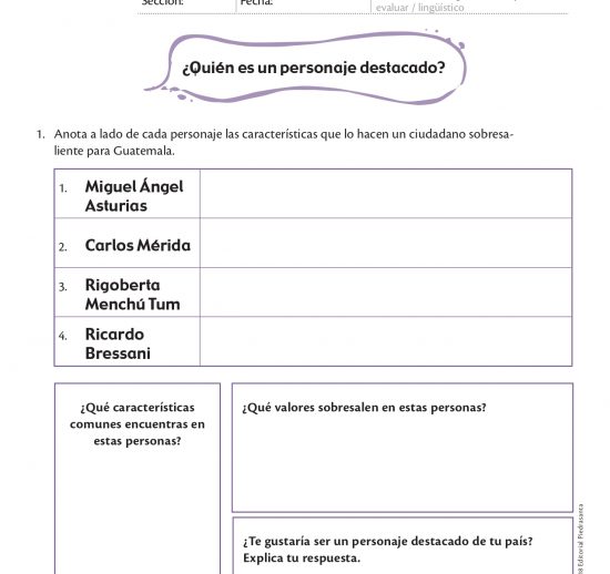 ¿Quién es un personaje destacado?