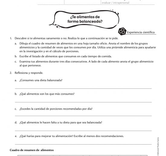 ¿Te alimentas de forma balanceada?