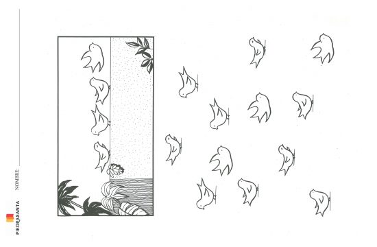Colorea los dibujos que se repiten